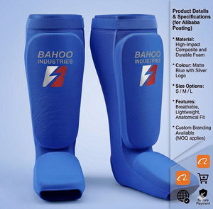 Muay Thai <b>Shin</b> Guards High-Impact Composite Durable Foam Kickboxing <b>MMA</b> Instep Protection <b>Pads</b> Sparring Training for Kids Adults - Product Image 4