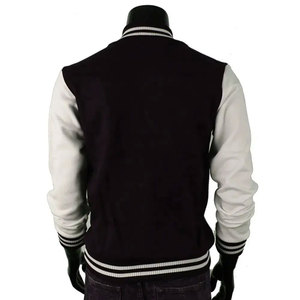High Street Bomber <b>jacket</b> <b>men</b> High quality Fleece Custom chenille embroidery leather sleeve baseball <b>letter</b> <b>man</b> <b>jacket</b> - Product Image 2