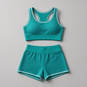 Women's <b>Blue</b> Crisscross Sports <b>Bra</b> High Waist Shorts Set Seamless Breathable Quick Dry Spandex Backless Yoga Activewear 2 Piece - Product Image 6