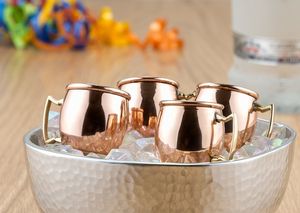 Hammered copper mug set premium handcrafted copper drink cups reusable cocktail beverage serving mug collection - Product Image 2