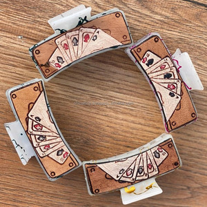 Custom Engraved Leather <b>Hair</b> Claw Clip Western Hand Tooled Cow Leather <b>Hair</b> Accessories <b>for</b> Women Mother's Day Gift Holiday Gift - Product Image 4