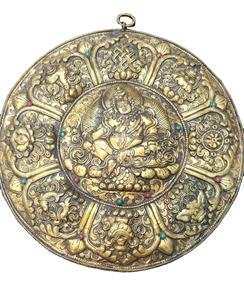 เนปาลโลหะหัตถกรรมประติมากรรมศิลปะโลหะS TuddedศาสนาพุทธMandalaทิเบตทองแดงและของสะสมทองอินเดีย - Product Image 1