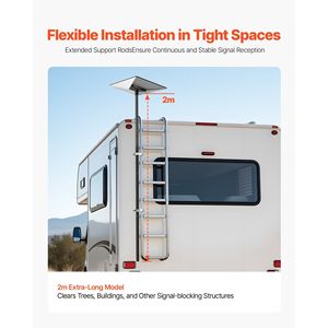 Kit di Montaggio Starlink RV in Acciaio Resistente con Angolo Regolabile a 360 Gradi, Tubo Extra Lungo Gen 3 e Accessori Esterni - Product Image 6