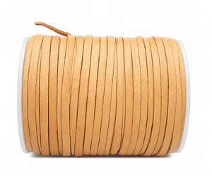 Tanned Natural Flat <b>Leather</b> Lace for <b>Bracelet</b> Necklaces DIY Craft Genuine <b>Leather</b> String for Jewellery Making 3MM 4MM 5MM - Product Image 1