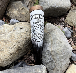 Cuerno vikingo auténtico para beber, cuerno africano ecológico seguro para alimentos de la mejor calidad con soporte de hierro de ágata pulida, artesanías naturales - Product Image 2