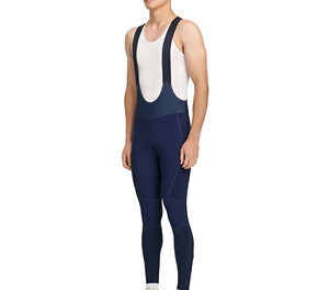 Pantalon de cyclisme pour homme, coupe ajustée, longueur longue, anti-humidité, en Spandex et Nylon, sans coutures, couleur unie, style adulte - Product Image 3
