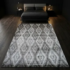 HILTEX Handknotted <b>Traditional</b> Geometric Pattern Bamboo <b>Rug</b> with Medium Pile - Product Image 3
