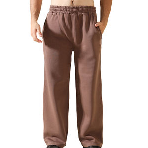 Pantalon de jogging ample à jambe large en molleton, style sportif, pour le sport et la détente, faible MOQ - Product Image 1