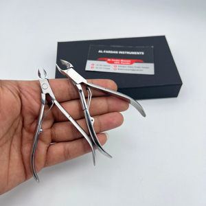 Professional Stainless Steel Sharp Cuticle Nipper Box Joint Precision Nail Clippers Silver Polish Finish Wide Jaw Opening Finger - Product Image 1