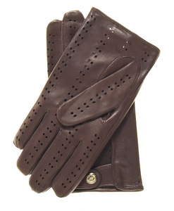 Gants de conduite unisexes en cuir véritable, respirants, perforés, avec sangle de poignet réglable, gants de voiture de luxe, fournisseur en gros OEM - Product Image 4