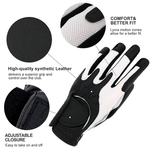 Gants de golf en cuir PU Cabretta à logo personnalisé, aimantés, pour usage extérieur – Vente chaude - Product Image 1