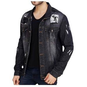 Chaqueta Bomber Unisex de Mezclilla Holgada con Cuello Redondo, Algodón Lavado, Estilo Formal de Primavera, con Capucha y Logotipo Frontal - Product Image 2