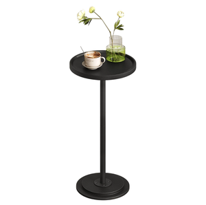 Mesa de Centro con Base de Hierro al Mejor Precio, Nueva Mesa Auxiliar para Decoración del Hogar, Mesa de Noche para Sofá, Mesa de Café Lateral en Color Negro - Product Image 2