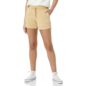 Shorts Casuales de Mujer, Cintura Media, Cordón Ajustable, Color Sólido, Bolsillos, Poliéster/Algodón, Transpirables, Tejido, Corte Regular, con Botones - Product Image 2