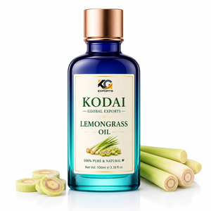 Aceite Esencial de Limoncillo de Tamil Nadu 100% Puro y Natural de Primera Calidad, Destilado al Vapor, para Aromaterapia y Cuidado Facial, Kodai Global Export - Product Image 1