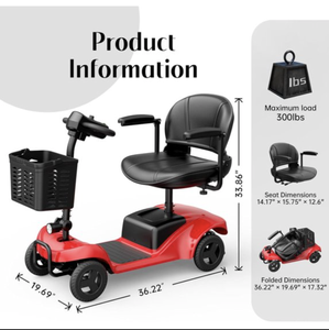 NEW Offer 4 Wheel Scooter for 25 Miles <b>Range</b> Electric Folding - Product Image 2