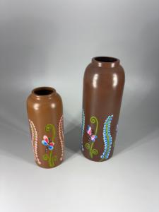 Decorative Modern Luxury Metal Flower Vase Hand Painted Floral <b>Butterfly</b> Medium <b>Table</b> Centerpiece Home Wedding Hotel Restaurant - Product Image 2