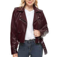 Blouson Bomber en Daim pour Femme, Style Moto Vintage, Court, Zippé, Manches Longues, Respirant, Col Mandarin, Manches Amovibles, Vêtement d'extérieur