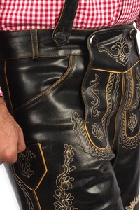 Dernières Lederhosen bavaroises antiques pour hommes, Lederhosen courtes pour l'Oktoberfest - Product Image 6