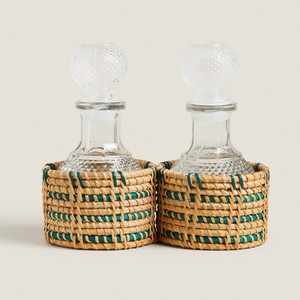 Gobelets en rotin naturel faits à la main pour gobelets pour boissons accessoires de verrerie en vrac bon marché porte-gobelets en verre - Product Image 3