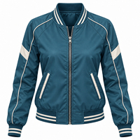 Blouson Bomber d'Hiver pour Femmes Grande Taille Personnalisé, Col Montant, Séchage Rapide et Respirant, Fabriqué au Pakistan