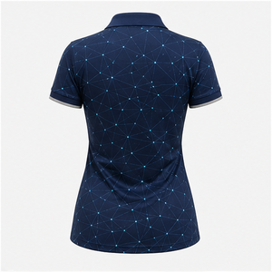 Polo Personalizado para Mujer, Color Azul Marino, Diseño de Constelación, Secado Rápido, Transpirable, Manga Corta, Uniforme de Alto Rendimiento WPS-0772 - Product Image 3