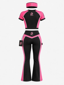 Sporty Women Summer 3-Piece Outfit with Top Leggings & Headband-for Gym/Yoga/Running/Dancing-Quick Dry & Breathable - Product Image 2
