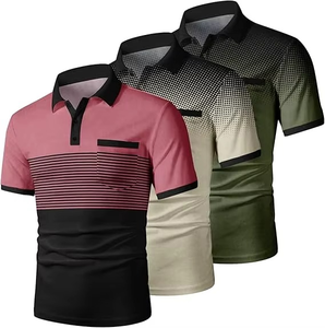 Chemises de golf en maille unie à séchage rapide, personnalisables avec logo, de haute qualité, en polyester, à manches courtes pour hommes, vente en gros - Product Image 5