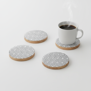 Ensemble de sous-verres en bois de noyer, sous-verres ronds classiques, pour table basse, faits à la main, qualité d'exportation, vente en gros, fourniture d'usine - Product Image 3