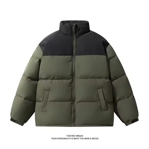 Custom Wholesale Mens Stand Collar Eco-Friendly Puffer Jacket Winter Warm Breathable Fashionable <b>Coat</b> High Quality - Product Image 3