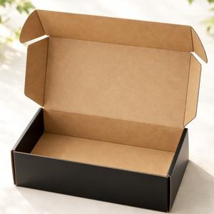 Caja de Envío de Cartón Corrugado Verde, Embalaje de Cartón Plegable Ecológico para Regalos de Comercio Electrónico y Pequeñas Empresas - Product Image 3