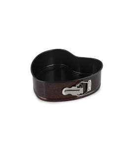 Juego de moldes para pastel de acero al carbono con base desmontable, en forma de corazón, redondos y cuadrados, con revestimiento antiadherente de granito y calor uniforme. - Product Image 3