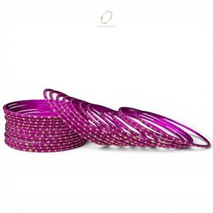 Designer Fashion Indian Jewelry Pink Gold Plated Bangles Trendy <b>Stack</b> Wedding Anniversary Wear for Women at Wholesale Price - Product Image 3
