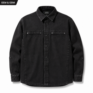 Premium-Quality <b>Denim</b> Motorcycle Jacket for Men Classic Styling Durable Stitching Front Logo Eco-Friendly Breathable Fabric - Product Image 1
