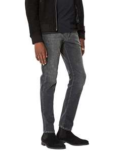 Jean décontracté pour homme sur mesure OEM, coupe droite décontractée, cinq poches, en coton 100% blanc délavé, taille mi-haute - Product Image 2
