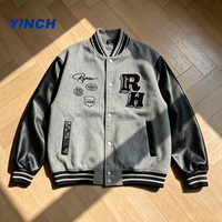 Veste universitaire LAYENNE de haute qualité pour hommes, broderie en polyester, logo personnalisé, veste universitaire unisexe, veste universitaire en tissu floqué