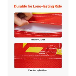 Tubi gonfiabili per barche in Nylon per 1-3 piloti con capacità di 510 libbre per Hot Dog Sport acquatici con tubo imbottito per valvola di sicurezza a velocità - Product Image 3