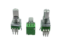 Potenciómetro Lineal de Alta Calidad Favor Union B10K de 2 Canales con Ajuste Lateral y Eje Metálico con Retenes para Amplificador de Audio