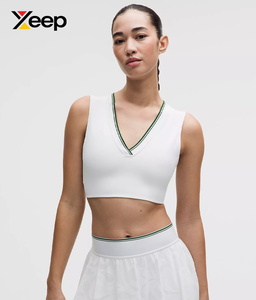 XEEP Soutien-gorge de sport pour femme de haute qualité XC-SB-148, uni, simple, respirant, bretelles réglables, coussinets amovibles, maintien élevé, séchage rapide - Product Image 1
