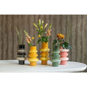 Jarrón Moderno de Metal y Terracota con Diseño de Burbujas, Estilo Nórdico, Jarrón Geométrico Apilable para Flores, Jarrones Decorativos de Lujo para Mesa, Hogar y Hotel - Product Image 4