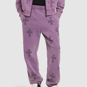 Conjunto Deportivo Casual para Hombre, Talla Grande, con Capucha y Cordón Ajustable, Diseño de Llama con Pedrería, Sudadera y Pantalones Largos - Product Image 2