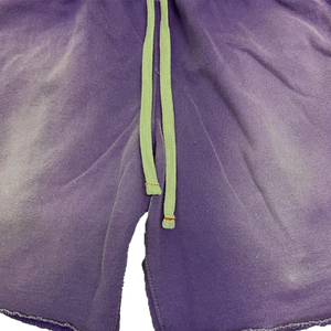 High Quality Custom Printed Men's Sweat Shorts <b>Vintage</b> <b>French</b> Terry Cotton Fleece Acid Wash Raw Edges Casual Shorts for Men - Product Image 4