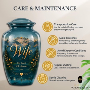 Urna Funeraria para Esposa Adulta con Color Personalizado y Diseño Ecológico, Capacidad de 220 Pulgadas Cúbicas - Product Image 3