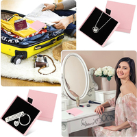 Boîtes à bijoux en carton, coffrets cadeaux pour bracelets, boucles d'oreilles, colliers, bijoux, rose