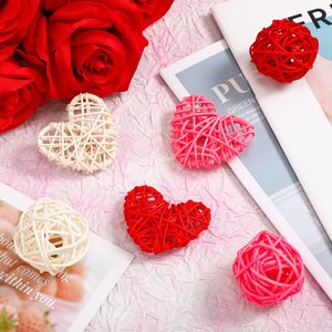 Valentine wedding <b>accessories</b> for gift table decoration eco friendly rattan heart various colors - Product Image 3