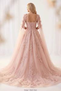 Vestido de Noche Glamuroso con Lentejuelas Brillantes y Rayas Verticales, Vestido Largo de Lujo con Cuello Alto y Mangas Largas, Bordado a Mano, para Gala o Banquete - Product Image 4