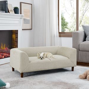 Divano Moderno Rettangolare per Animali Domestici con Pelliccia Lavabile, Cuscino Morbido e Confortevole, Schienale e Braccioli per Cani di Piccola e Media Taglia - Product Image 6