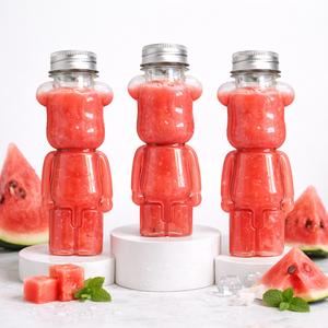 Bouteille en plastique PET de 400 ml en forme d'ours de qualité supérieure avec couvercle en aluminium et trou pour paille, fabriquée au Vietnam - Product Image 5