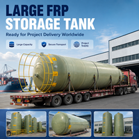 Réservoir en fibre de verre de qualité industrielle pour l'entreposage et la rétention des liquides usagés des usines chimiques, résistant à la corrosion, réservoir de stockage en PRV