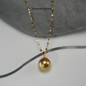 Collier pendentif tendance en perles d'eau douce AAAA avec chaîne en argent sterling pour femme, idéal pour les fêtes, mariages, usage quotidien, ou comme cadeau - Product Image 3